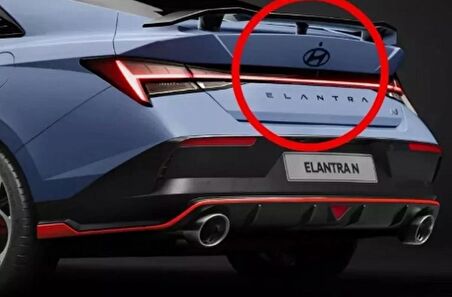 DK Tuning Elantra CN7 Siyah Bagaj Logo Hyundai İle Uyumlu