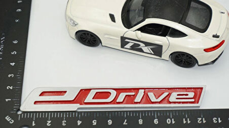 DK Tuning eDrive Bagaj Gri Kırmızı 12,5cm Yeni Nesil Yazı Bmw İle Uyumlu