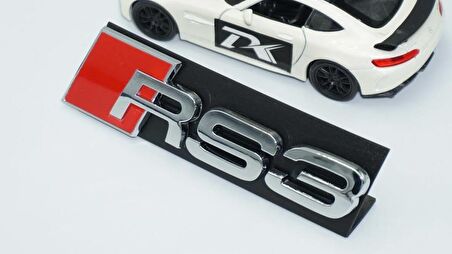 DK Tuning RS3 Gümüş Kırmızı 3D Ön Panjur Logo Audi İle Uyumlu