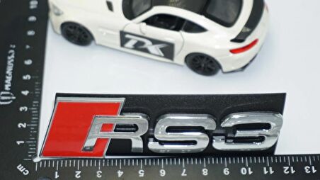 DK Tuning RS3 Gümüş Kırmızı 3D Ön Panjur Logo Audi İle Uyumlu