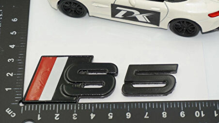 DK Tuning S5 Siyah Gri Kırmızı Bagaj Logo Audi İle Uyumlu