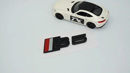 DK Tuning S5 Siyah Gri Kırmızı Bagaj Logo Audi İle Uyumlu