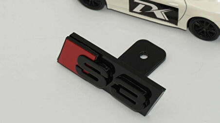 DK Tuning S3 Siyah Kırmızı Ön Panjur Logo Arma Audi İle Uyumlu