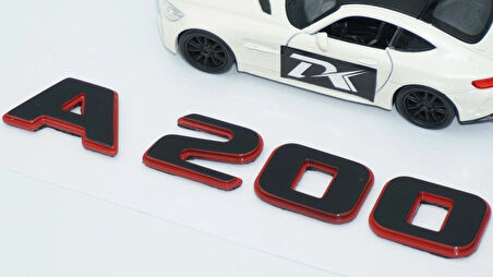 DK Tuning A 200 Bagaj Kırmızı Siyah ABS Yazı Logo Benz İle Uyumlu