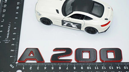 DK Tuning A 200 Bagaj Kırmızı Siyah ABS Yazı Logo Benz İle Uyumlu