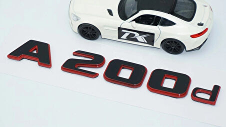 DK Tuning A 200d Bagaj Kırmızı Siyah ABS Yazı Logo Benz İle Uyumlu