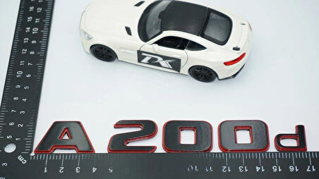 DK Tuning A 200d Bagaj Kırmızı Siyah ABS Yazı Logo Benz İle Uyumlu
