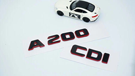 DK Tuning A 200 CDi Bagaj Kırmızı Siyah ABS Yazı Logo Benz İle Uyumlu