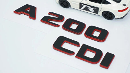 DK Tuning A 200 CDi Bagaj Kırmızı Siyah ABS Yazı Logo Benz İle Uyumlu