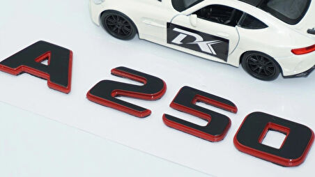 DK Tuning A 250 Bagaj Kırmızı Siyah ABS Yazı Logo Benz İle Uyumlu