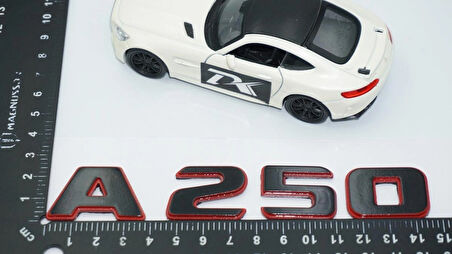 DK Tuning A 250 Bagaj Kırmızı Siyah ABS Yazı Logo Benz İle Uyumlu