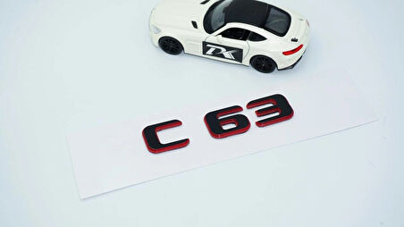 DK Tuning C 63 Bagaj Kırmızı Siyah ABS Yazı Logo Benz İle Uyumlu