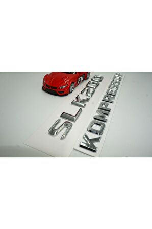 Benz Slk 200 Kompressor Bagaj Krom Metal 3m 3d Yazı Logo