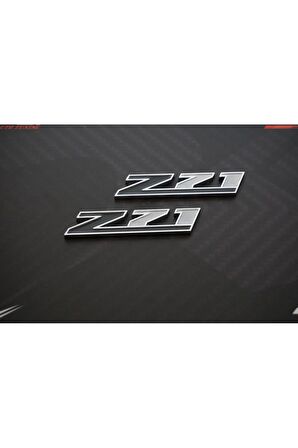 DK Chevrolet Silverado Z71 Off Road Çamurluk Yanı 3M Krom Metal Logo