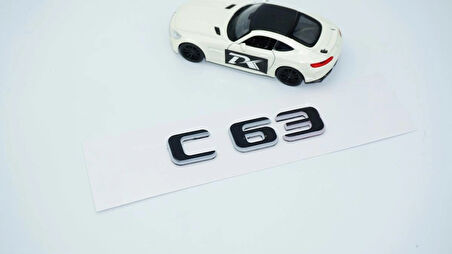 DK Tuning C 63 Bagaj Gri Siyah ABS Yazı Logo Benz İle Uyumlu