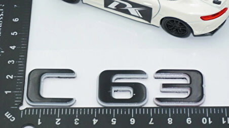 DK Tuning C 63 Bagaj Gri Siyah ABS Yazı Logo Benz İle Uyumlu