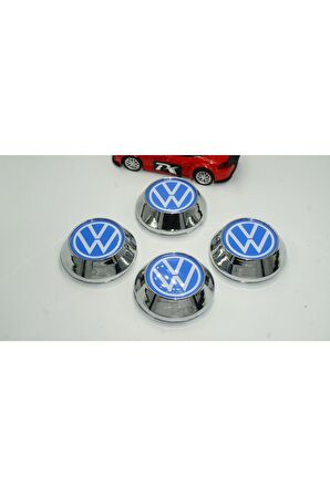 Volkswagen Logo Konik Jant Göbek Kapağı Seti 65mm