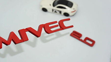 DK Tuning Lancer MIVEC 2.0 Kırmızı Bagaj Yazı Logo Mitsubishi İle Uyumlu