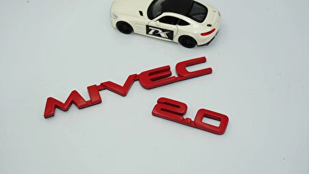 DK Tuning Lancer MIVEC 2.0 Kırmızı Bagaj Yazı Logo Mitsubishi İle Uyumlu