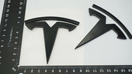 DK Tuning Tesla Logo Model 3 X Y 3M Parlak Siyah Rozet Amblem Seti