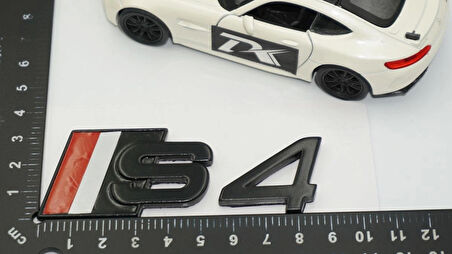 DK Tuning S4 Siyah Gri Kırmızı Bagaj Logo Audi İle Uyumlu