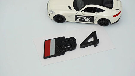 DK Tuning S4 Siyah Gri Kırmızı Bagaj Logo Audi İle Uyumlu