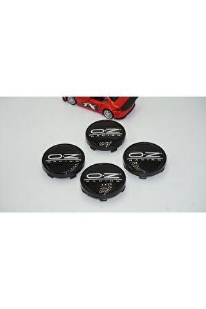 Oz Racing Jant Göbeği Kapak Seti 60mm Beyaz Siyah Renk