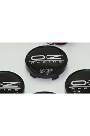 Oz Racing Jant Göbeği Kapak Seti 60mm Beyaz Siyah Renk