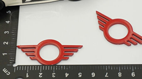 DK Tuning Mini Cooper Logo Kapı Kilidi Kırmızı Çerçeveleri