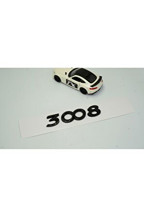 DK Peugeot 3008 Ön Kaput Ve Bagaj 3M 3D ABS Parlak Siyah Yazı Logo
