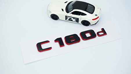 DK Tuning C 180d Bagaj Kırmızı Siyah ABS Yazı Logo Benz İle Uyumlu