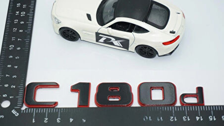 DK Tuning C 180d Bagaj Kırmızı Siyah ABS Yazı Logo Benz İle Uyumlu
