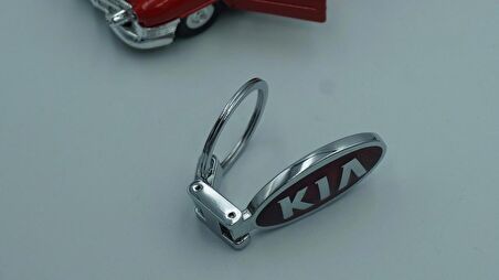 Dk Kia Logo Krom Metal Çift Yön Anahtarlık New Style