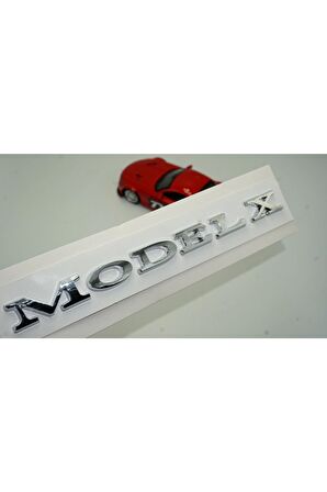 Tesla Model X Bagaj 3m 3d Parlak Gümüş Yazı Ürün