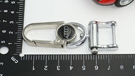 Audi Logo Krom Metal Stil Anahtarlık New Style