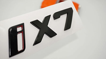 DK Tuning Yeni iX7 Bagaj Siyah Kırmızı ABS Yazı Logo Bmw İle Uyumlu