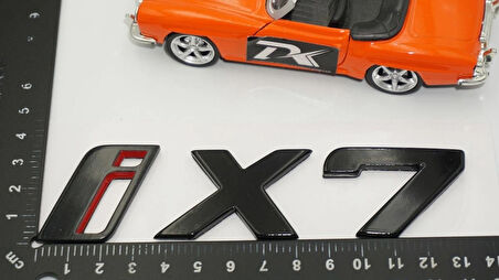 DK Tuning Yeni iX7 Bagaj Siyah Kırmızı ABS Yazı Logo Bmw İle Uyumlu