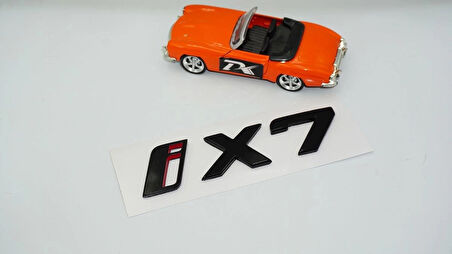 DK Tuning Yeni iX7 Bagaj Siyah Kırmızı ABS Yazı Logo Bmw İle Uyumlu