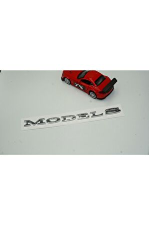 Tesla Model S Bagaj 3m 3d Parlak Gümüş Yazı Ürün
