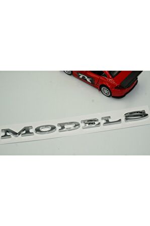 Tesla Model S Bagaj 3m 3d Parlak Gümüş Yazı Ürün