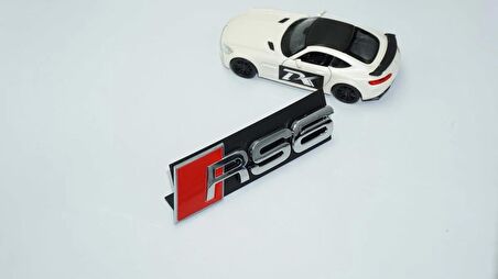 DK Tuning RS6 Gümüş Kırmızı 3D Ön Panjur Logo Audi İle Uyumlu