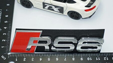 DK Tuning RS6 Gümüş Kırmızı 3D Ön Panjur Logo Audi İle Uyumlu