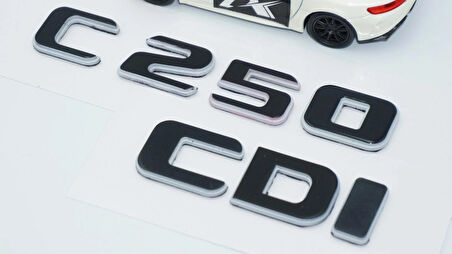 DK Tuning C 250 CDi Bagaj Gri Siyah ABS Yazı Logo Benz İle Uyumlu