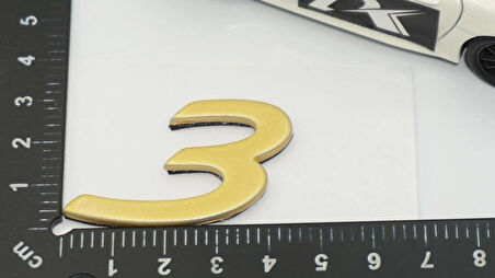 DK Tuning Porsche 3 Rakamı 911 GT3 RS Bagaj Gold Yazı Logo Arma
