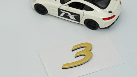 DK Tuning Porsche 3 Rakamı 911 GT3 RS Bagaj Gold Yazı Logo Arma