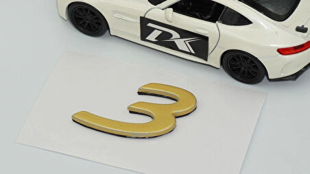 DK Tuning Porsche 3 Rakamı 911 GT3 RS Bagaj Gold Yazı Logo Arma