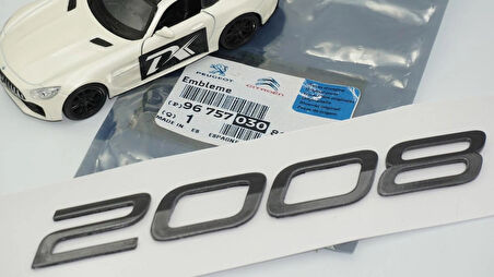 DK Tuning Peugeot Yeni 2008 Ön Kaput 3M 3D Gri ABS Yazı Logo