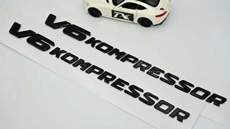 DK Tuning Benz V6 Kompressor Çamurluk Yanı Siyah Logo Amblem 2 Li Set