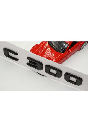 C 300 Bagaj Parlak Siyah Abs 3m 3d Yazı Logo