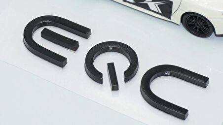 DK Tuning EQC Bagaj Siyah ABS 3M 3D Yazı Logo Benz İle Uyumlu